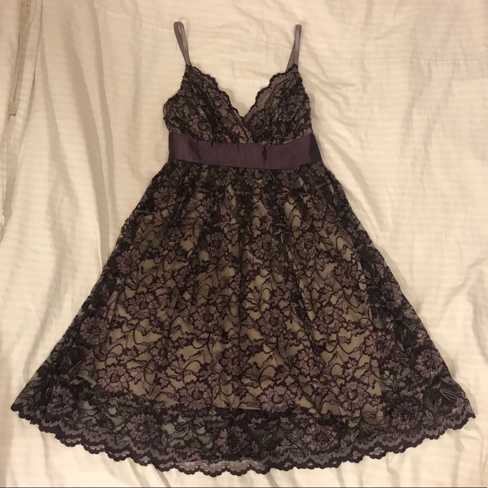 Necessary Objects Purple Lace Dress - Medium
